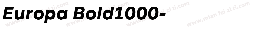 Europa Bold1000字体转换